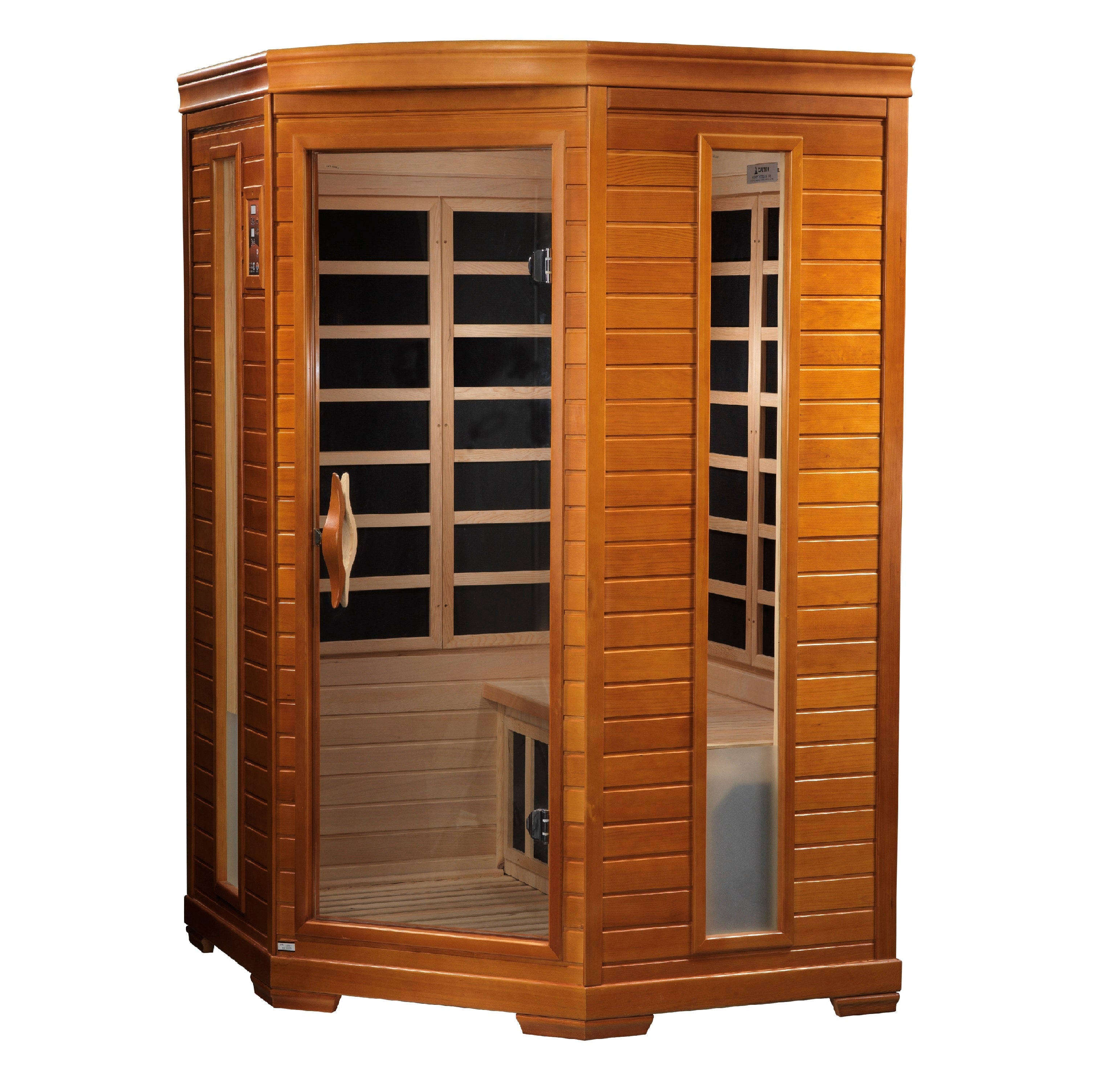 Dynamic Heming DYN-6225-02 2-Person Corner Infrared Sauna - Angle View