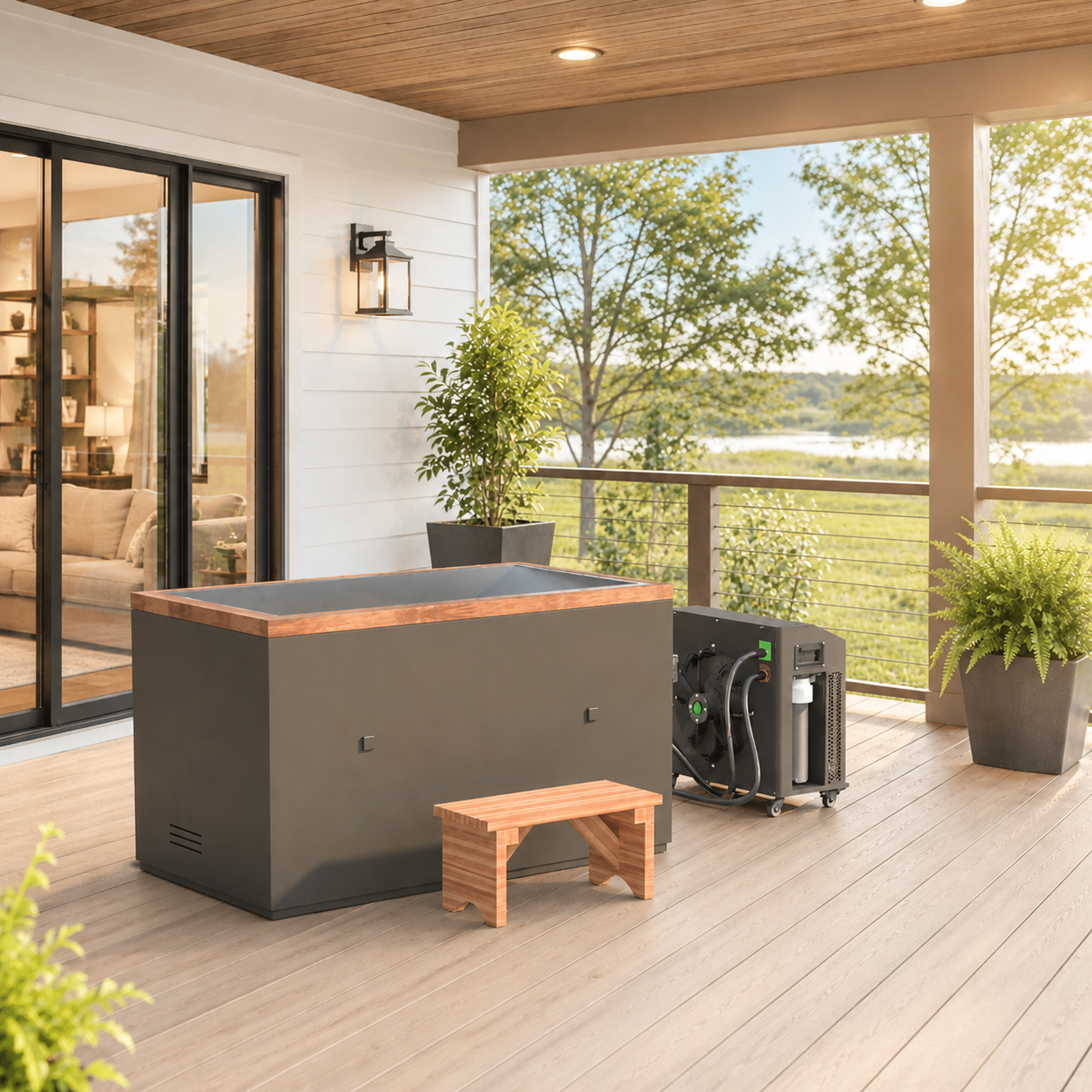 Dynamic Cold Therapy "CUBOID" (XL) 304 Nano Coated Stainless Steel Cold Plunge Tub