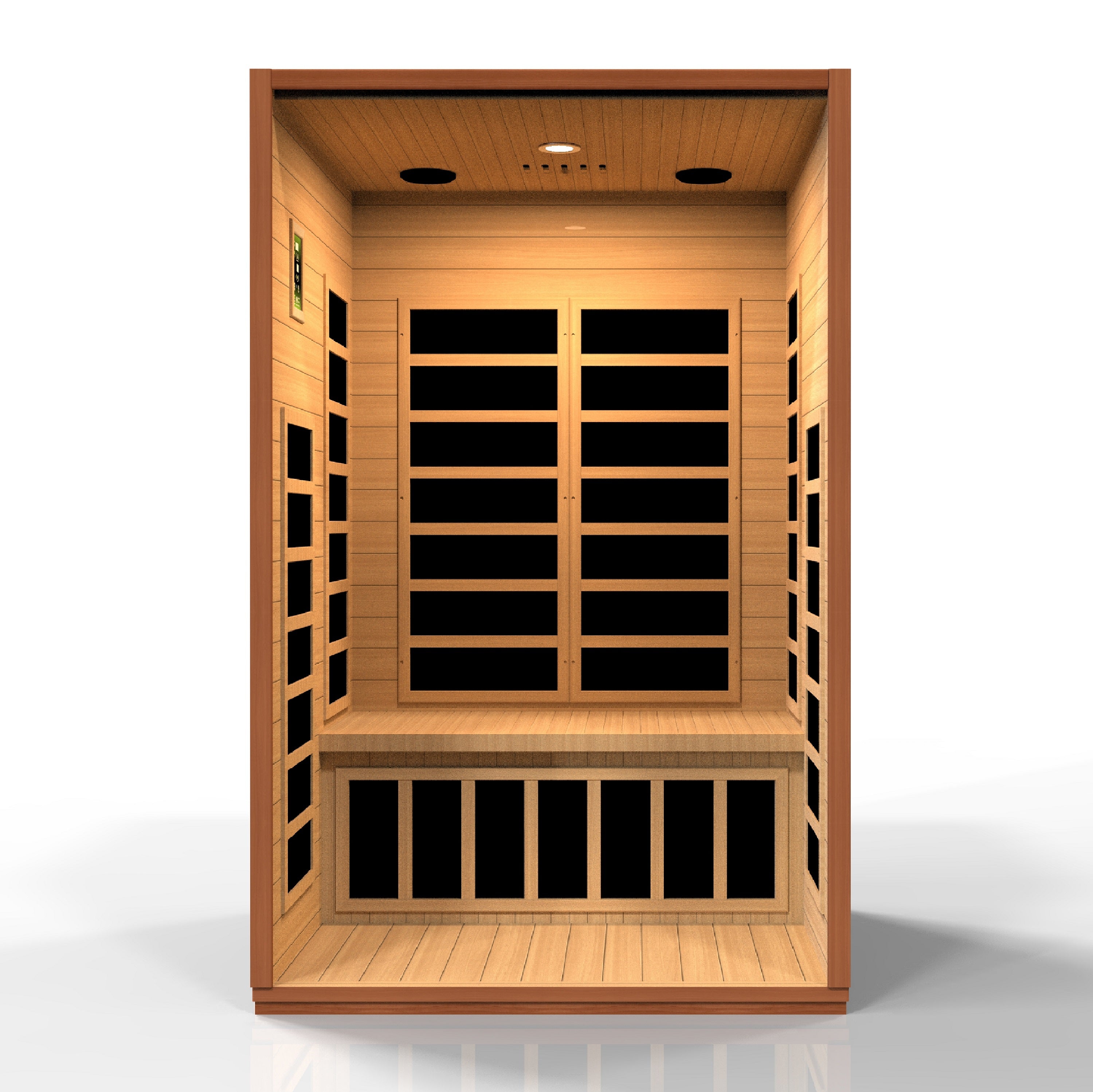 Dynamic Cardoba Sauna - Interior Seating and Heater Layout