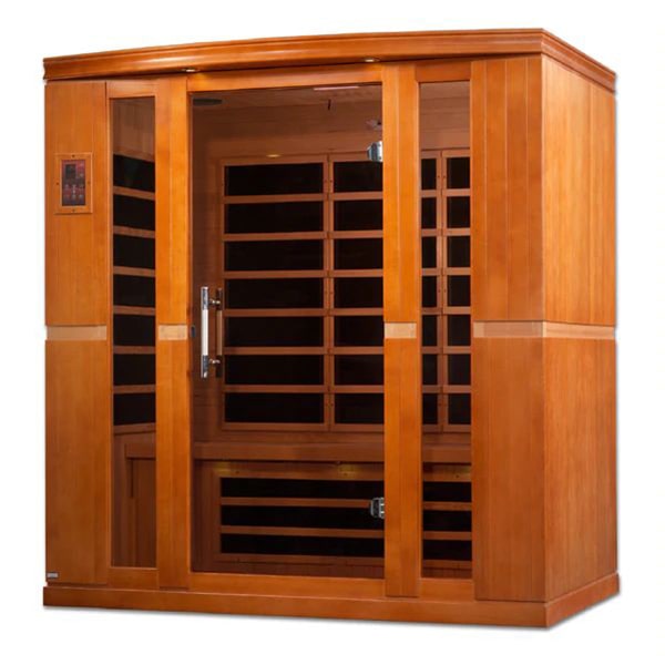 Dynamic Bergamo DYN-6440-01 4-Person Low EMF FAR Infrared Sauna - Left Angle View