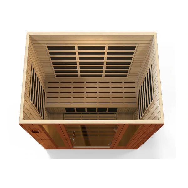 Dynamic Bergamo DYN-6440-01 4-Person Low EMF FAR Infrared Sauna - Top Front View