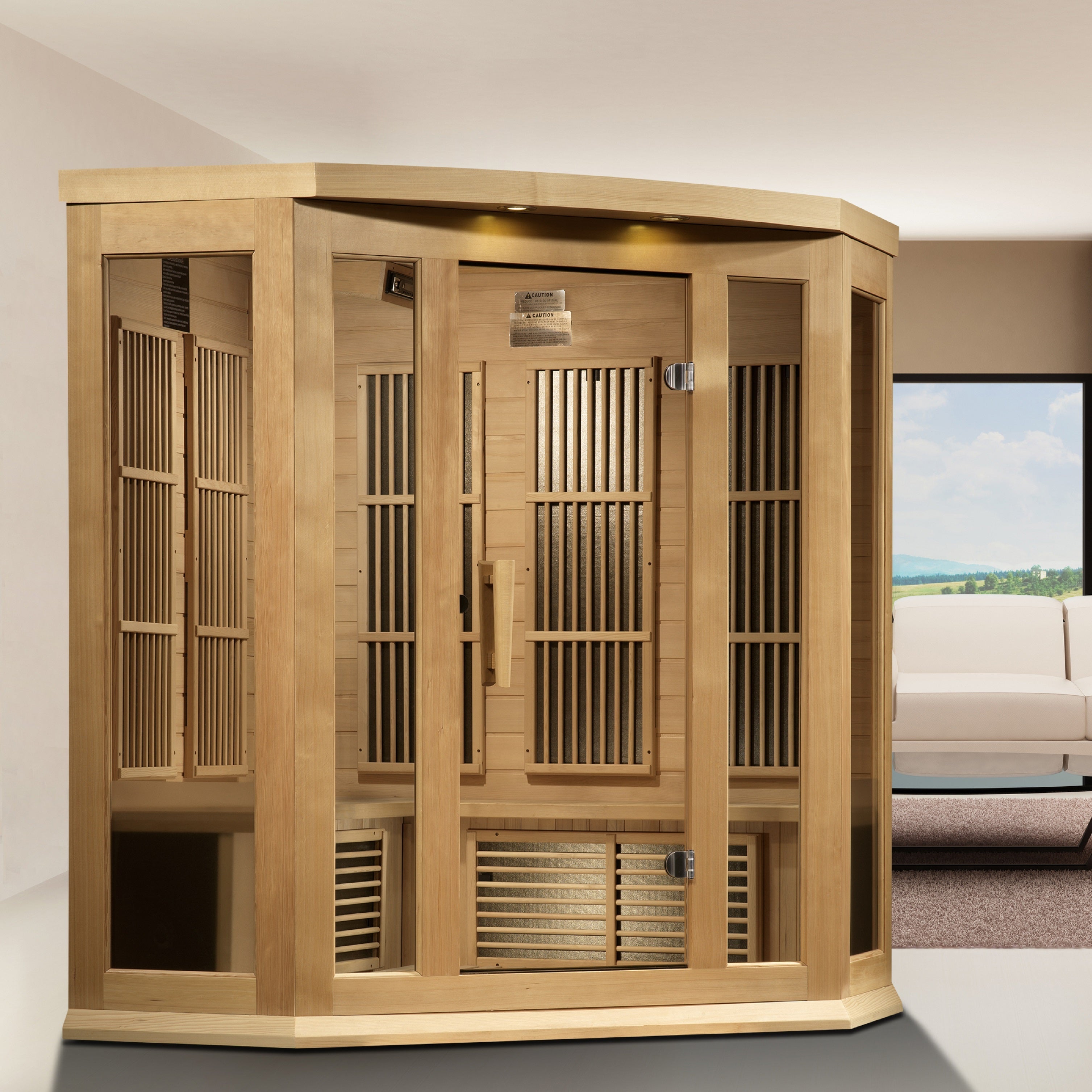Maxxus Corner Sauna - Lifestyle Room Setting