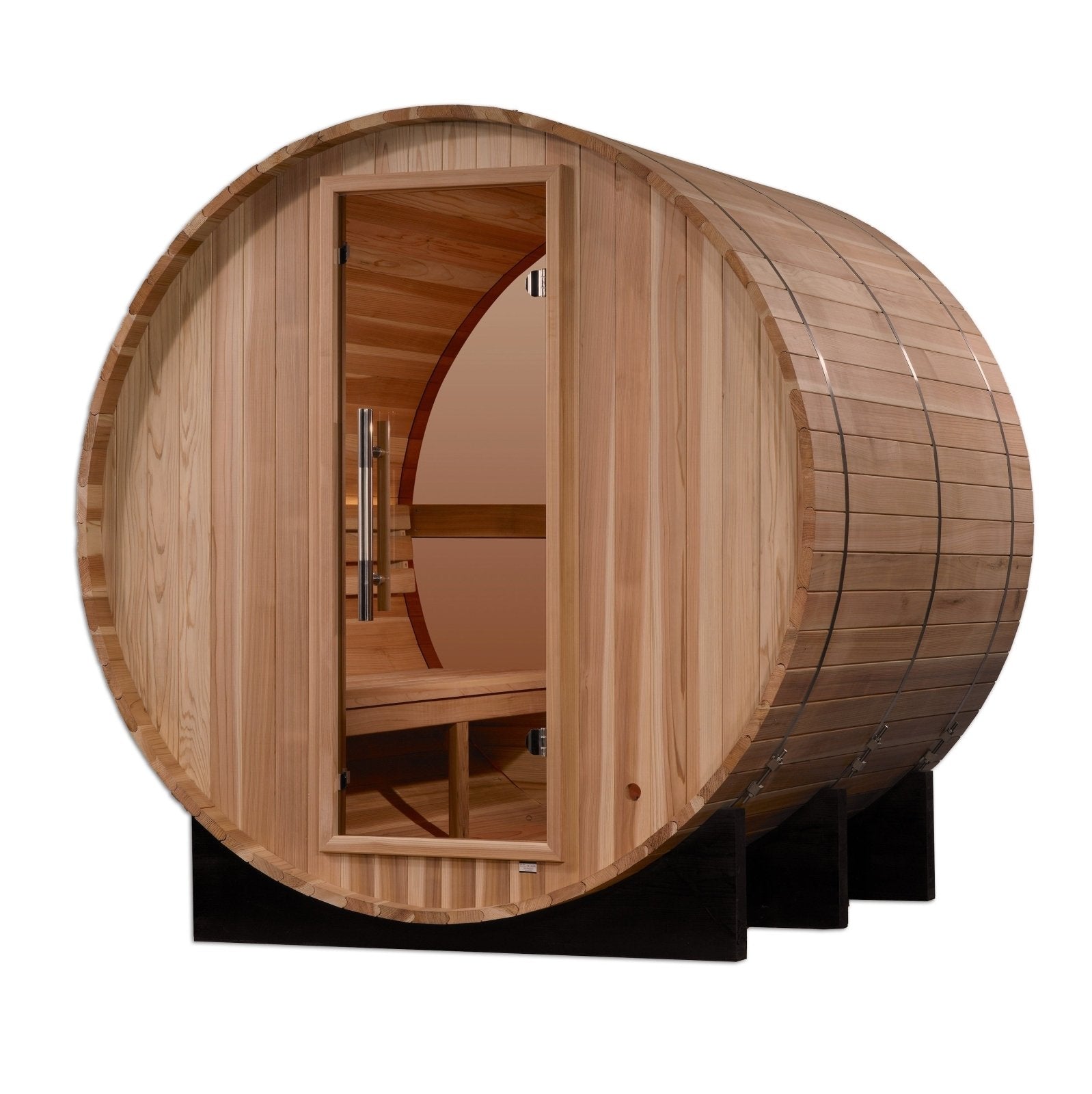 Golden Designs Zurich GDI-B024-01 4-Person Barrel Sauna - Interior View