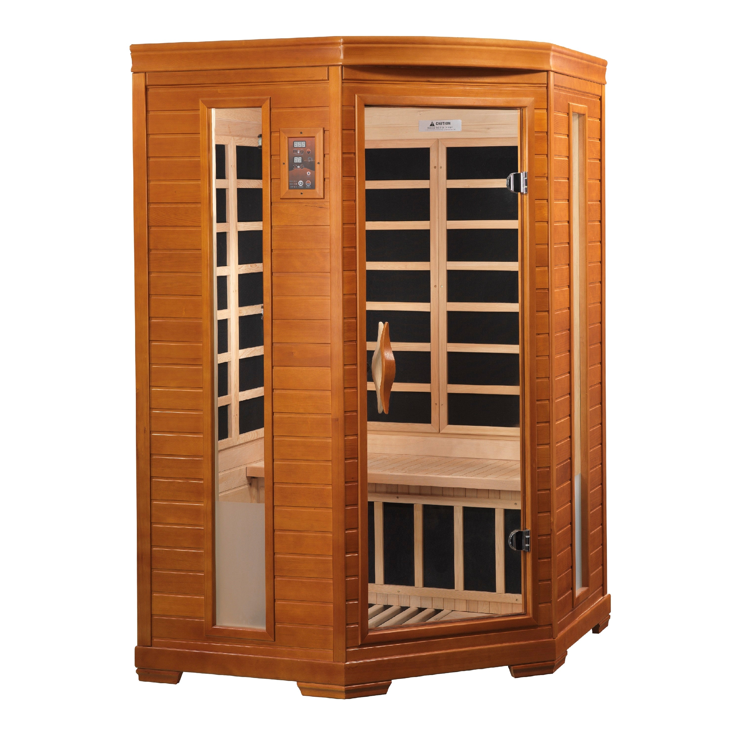 Dynamic Heming DYN-6225-02 2-Person Corner Infrared Sauna - Front View
