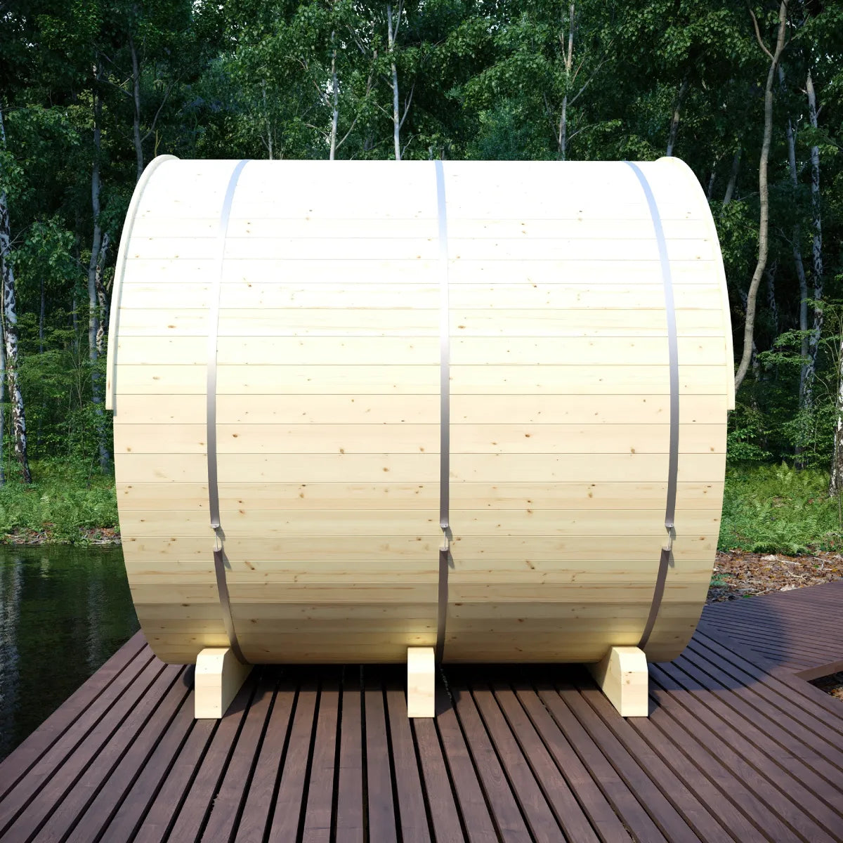 Vassa Finnish Barrel Sauna with WiFi Heater - Finnish Sauna Builders