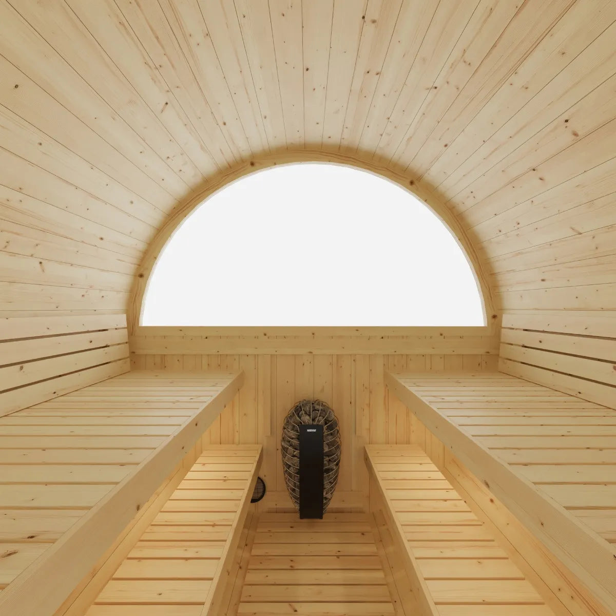 Vassa Finnish Barrel Sauna with WiFi Heater - Finnish Sauna Builders