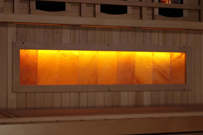 Golden Designs 2-Person 2025 Reserve Edition Full Spectrum Sauna with Himalayan Salt Bar | GDI-8020-03