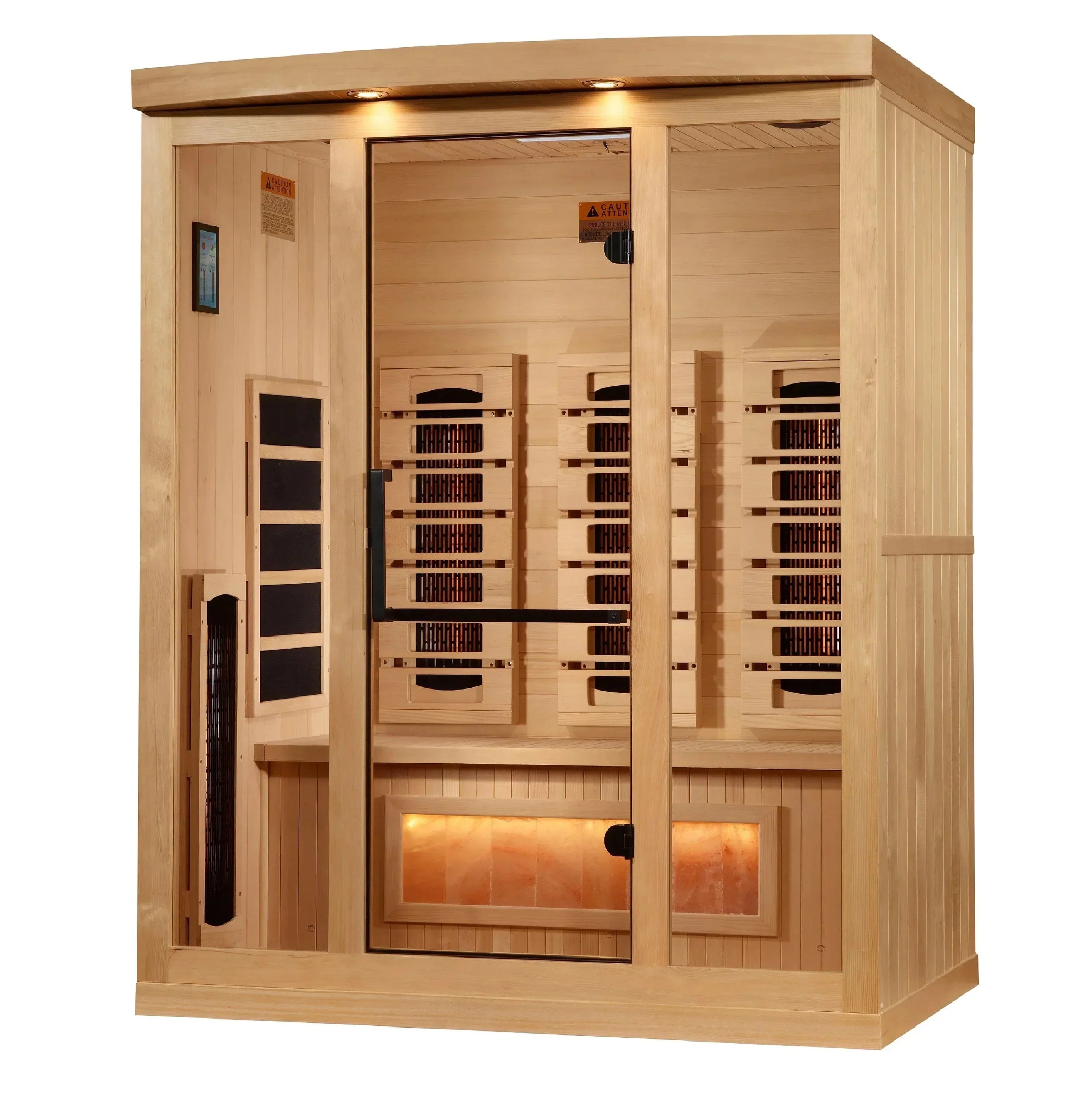 Golden Designs GDI-8030-03 3-Person Reserve Edition Full Spectrum Sauna - Side Angle