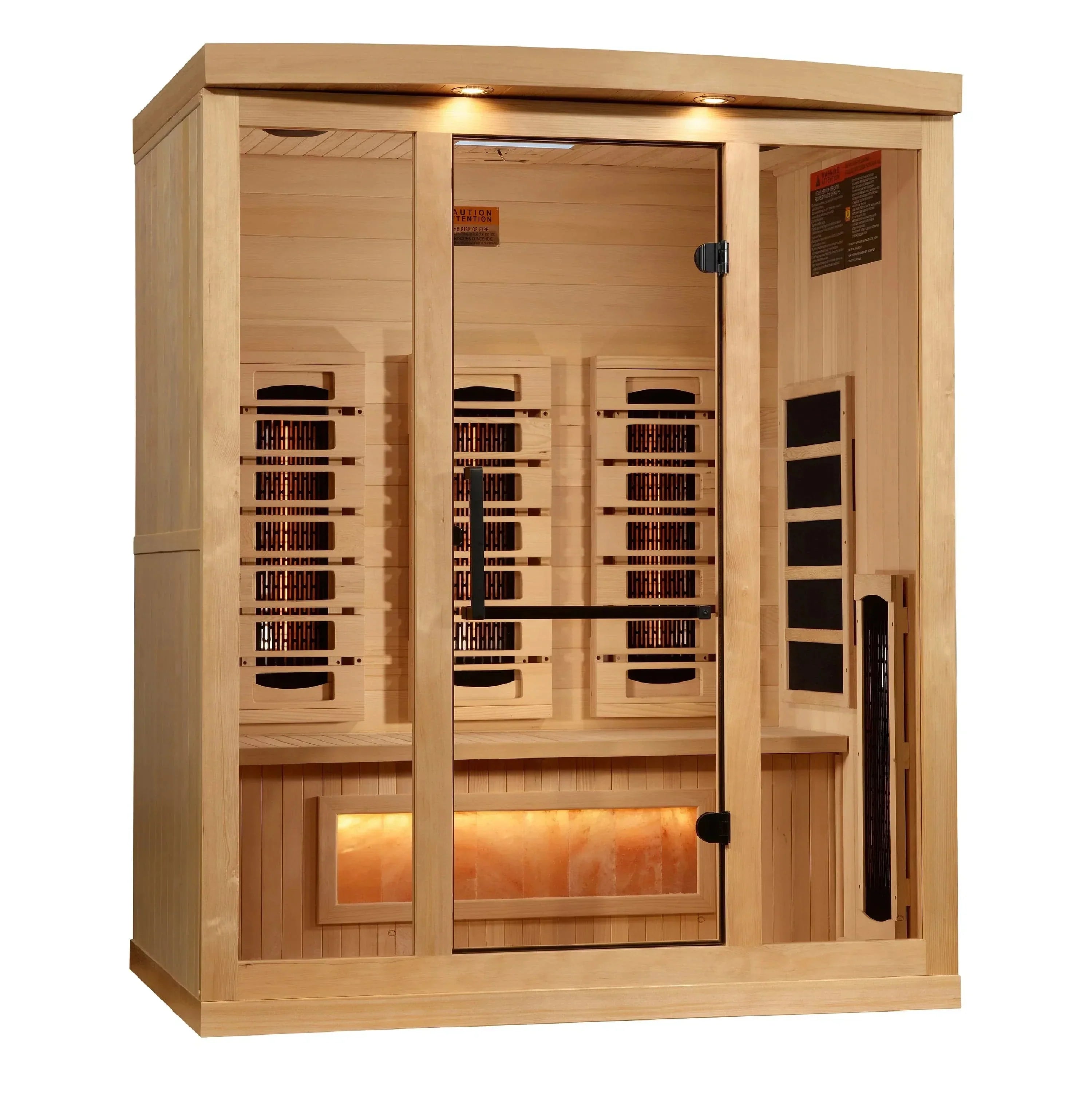 Golden Designs GDI-8030-03 3-Person Reserve Edition Full Spectrum Sauna - Front View