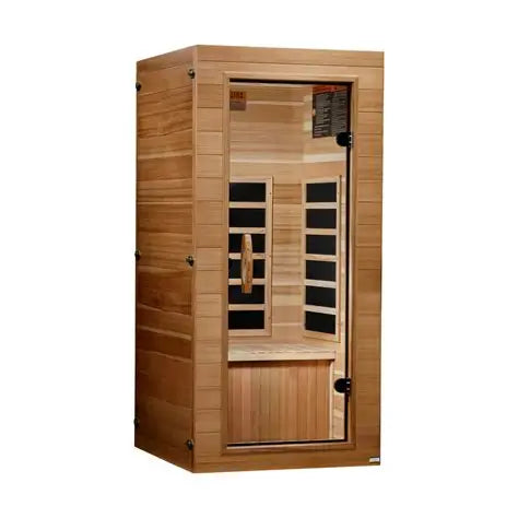 Dynamic Ultra Compact 1-person Ultra Low EMF FAR Indoor Infrared Sauna + Red Light Therapy | DYN-1101-01 Elite